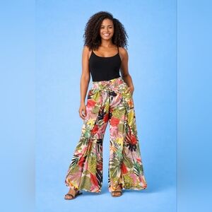 Violet Sky Colorful Patterned Front Open Leg